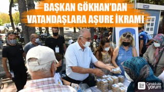 Başkan Gökhan’dan vatandaşlara aşure ikramı