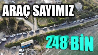 Çanakkale’de trafiğe kayıtlı araç sayısı 248 bin oldu