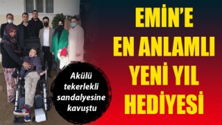 Emin’e en anlamlı yeni yıl hediyesi: Akülü tekerlekli sandalyesine kavuştu