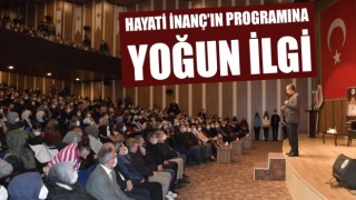 Biga’da Hayati İnanç’ın programına yoğun ilgi