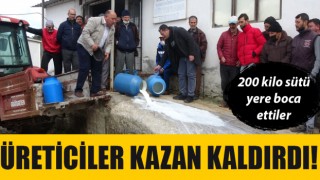 Çanakkale’de süt üreticileri kazan kaldırdı: Mandıracılara kızıp, 200 kilogram sütü yere döktüler!