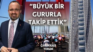 Dünyaca ünlü bisikletçiler 1915 Çanakkale Köprüsü’nden geçti… Bülent Turan: “Büyük bir gururla takip ettik”