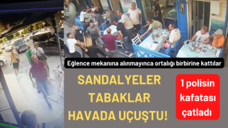 Çanakkale'de eğlence mekanına alınmayan 4 kişi ortalığı birbirine kattı: 1 polis yaralandı