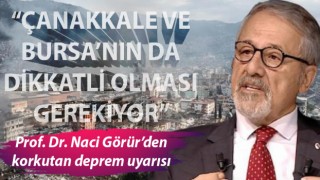 Naci Görür’den korkutan deprem uyarısı: “Çanakkale ve Bursa’nın da dikkatli olması gerekiyor”