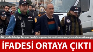 Yolsuzluk operasyonunda tutuklanan Gökçeada Belediye Başkanı Çetin'in savcılık ifadesi ortaya çıktı