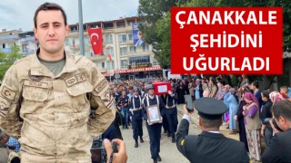 Çanakkale şehidini uğurladı