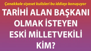 Çanakkale Tarihi Alan Başkanı olmak isteyen eski milletvekili kim?