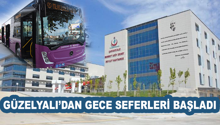 Güzelyalı'dan yeni devlet hastanesine gece seferleri başladı