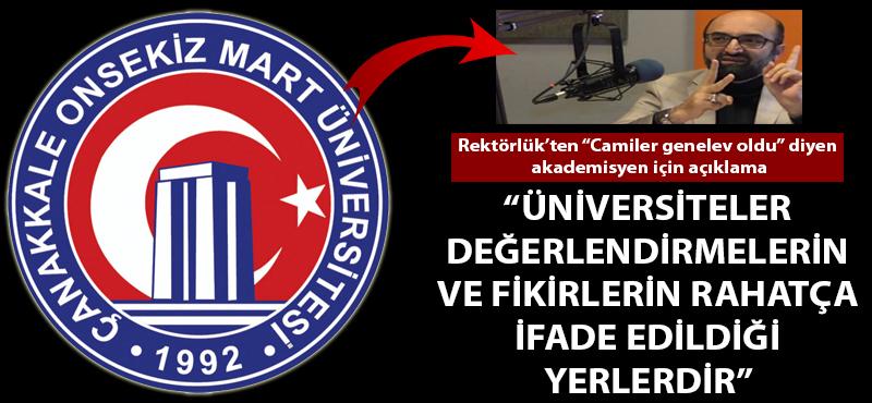 "Camiler genelev oldu" diyen akademisyen için Rektörlük'ten açıklama