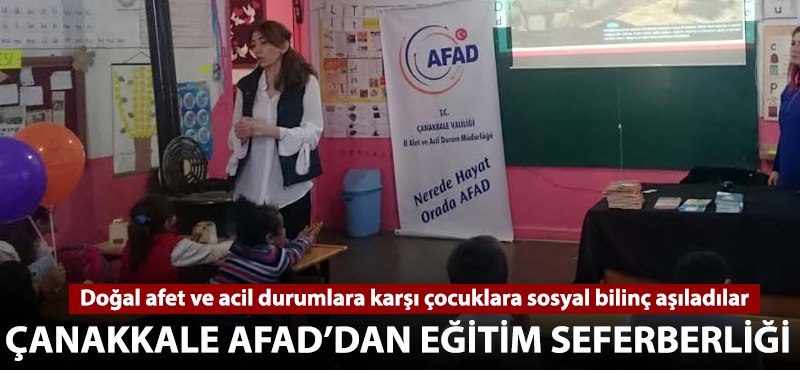 Çanakkale AFAD'dan eğitim seferberliği