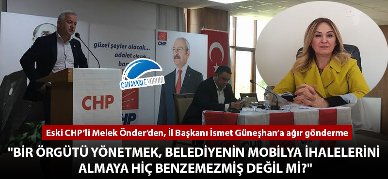 "Bir örgütü yönetmek, belediyenin mobilya ihalelerini almaya hiç benzemezmiş değil mi?"