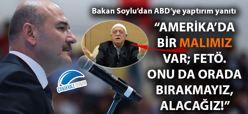 Bakan Soylu'dan ABD'ye yaptırım yanıtı