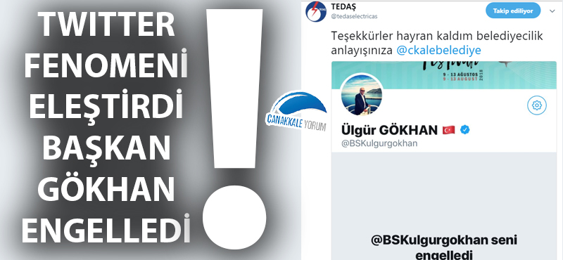 Twitter fenomeni eleştirdi, Başkan Gökhan engelledi!