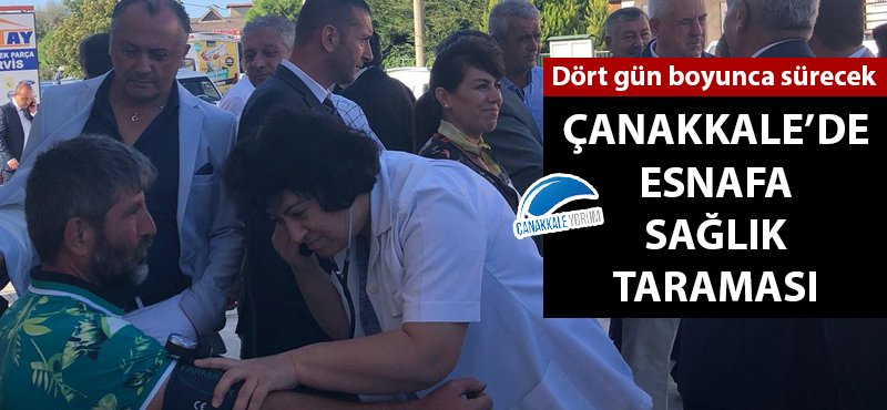 Çanakkale'de esnafa sağlık taraması