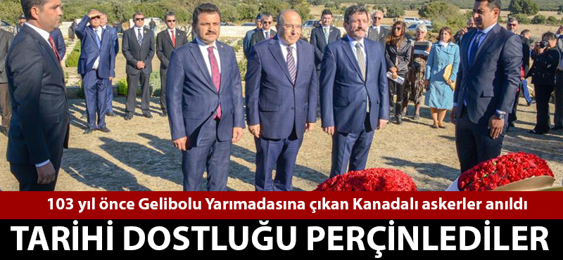 103 yıl önce Gelibolu Yarımadasına çıkan Kanadalı askerler anıldı