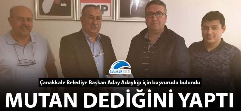 Ömer Faruk Mutan aday adaylık başvurusunu yaptı