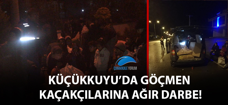 Küçükkuyu'da göçmen kaçakçılarına ağır darbe!