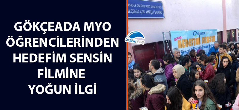 Gökçeada MYO öğrencilerinden Hedefim Sensin filmine yoğun ilgi