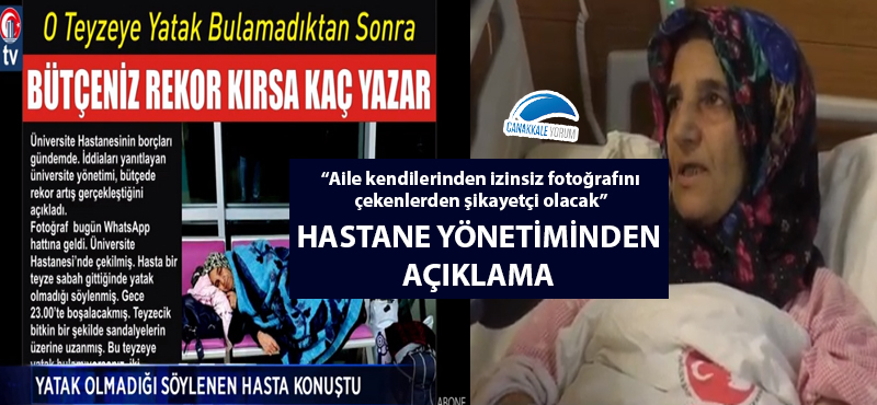 Tartışma yaratan fotoğrafa ÇOMÜ Hastanesinden açıklama