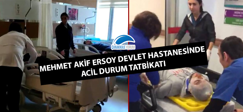 Mehmet Akif Ersoy Devlet Hastanesinde acil durum tatbikatı