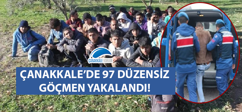 Çanakkale'de 97 düzensiz göçmen yakalandı!