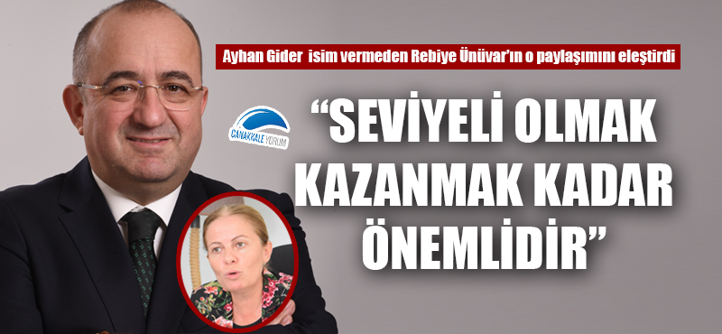 Ayhan Gider: "Seviyeli olmak, kazanmak kadar önemlidir"