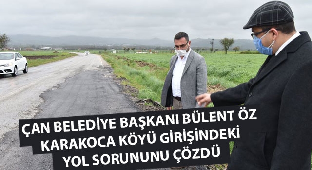 Başkan Öz, Karakoca köyü girişindeki yol sorununu çözdü