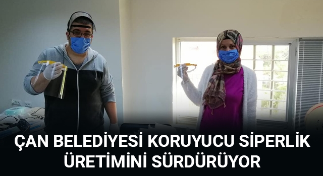 Çan Belediyesi koruyucu siperlik üretimini sürdürüyor