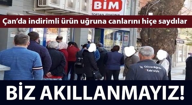 Çan'da indirimli ürün uğruna canlarını hiçe saydılar!