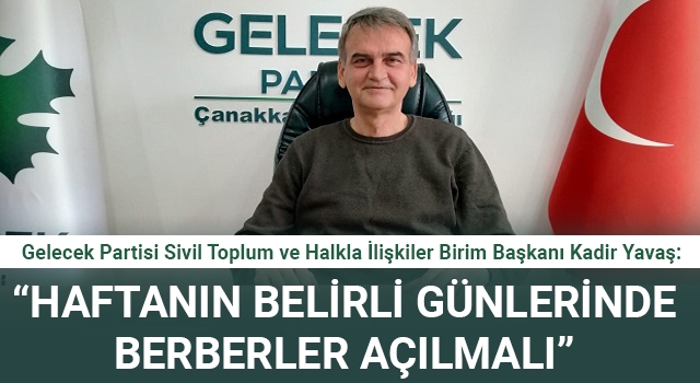 Kadir Yavaş: "Haftanın belirli günlerinde berberler açılmalı"