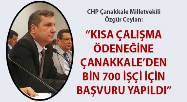 Özgür Ceylan: "Kısa çalışma ödeneğine Çanakkale'den bin 700 işçi için başvuru yapıldı"