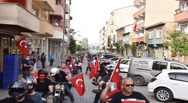 Çan'da motosiklet kortejli 19 Mayıs coşkusu