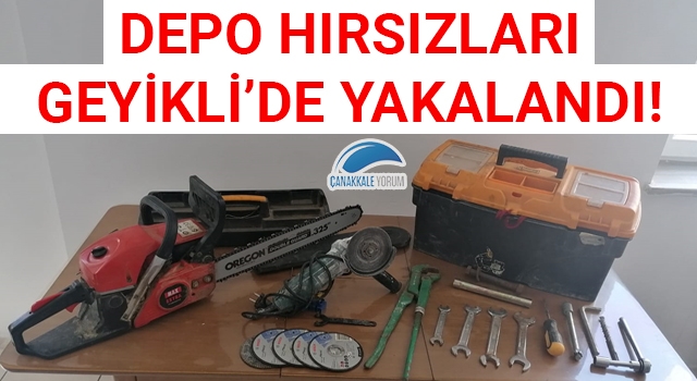 Depo hırsızları Geyikli'de yakalandı!