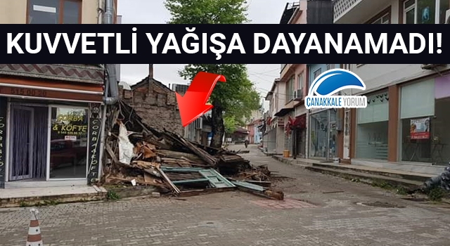 Kuvvetli yağışa dayanamadı!