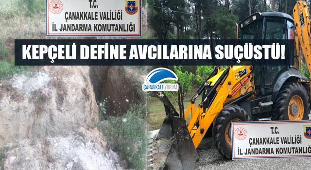 Bayramiç'te kepçeli define avcılarına suçüstü!