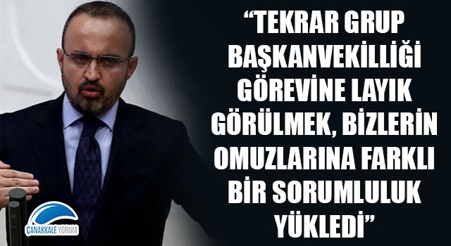 Bülent Turan: "Tekrar Grup Başkanvekilliğine layık görülmek, bizlerin omuzlarına farklı bir sorumluluk yükledi"