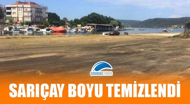 Sarıçay boyu temizlendi