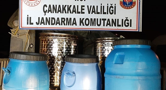 Bayramiç’te 660 litre kaçak şarap ele geçirildi!