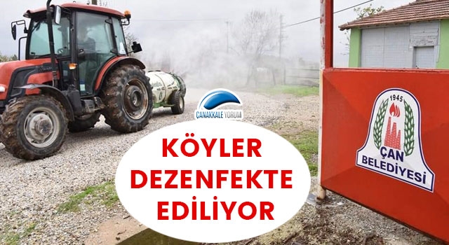 Çan Belediyesi, köyleri dezenfekte ediyor