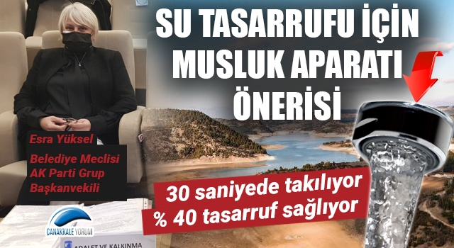 Esra Yüksel'den su tasarrufu için 'musluk aparatı' önerisi