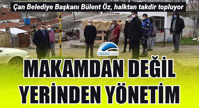 Makamdan değil, yerinden yönetim: Başkan Öz, halktan takdir topluyor