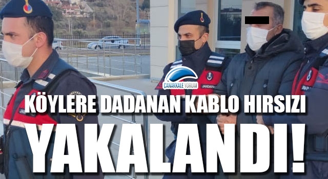 Köylere dadanan kablo hırsızı yakalandı!