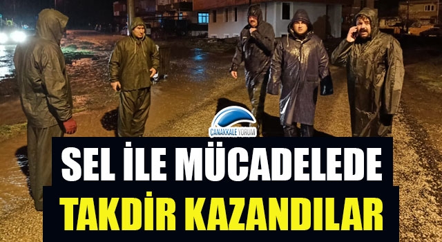 Bayramiç Belediyesi, sel ile mücadelede takdir kazandı