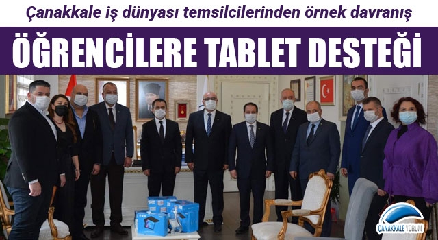 Çanakkale iş dünyasından, öğrencilere tablet desteği