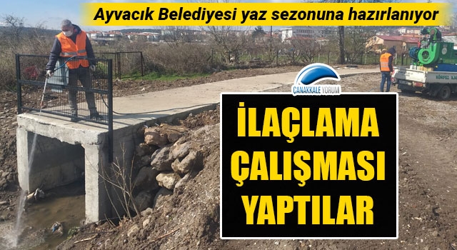 Ayvacık Belediyesi’nden ilaçlama çalışması