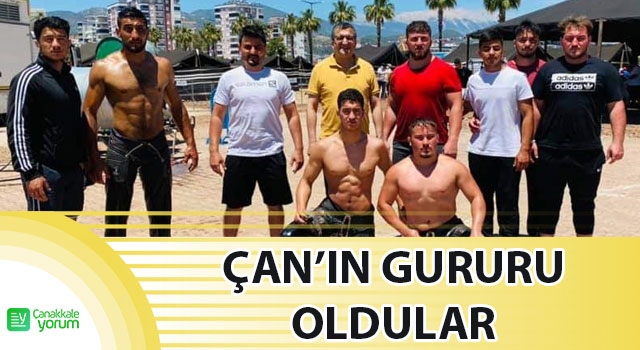 Çan Belediyesi Güreş Kulübü sporcuları Kumluca’dan tarih yazarak dönüyor