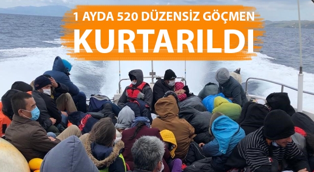 Çanakkale’de geçtiğimiz ay 520 düzensiz göçmen kurtarıldı