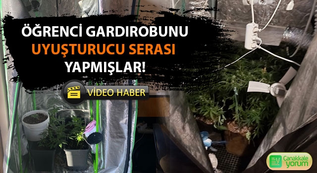 Öğrenci gardırobunu uyuşturucu serası yapmışlar!