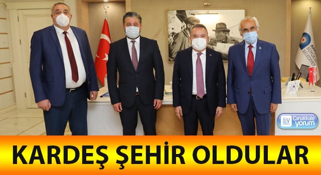 Bayramiç Belediyesi ile Antalya Büyükşehir Belediyesi ‘kardeş şehir’ oldu