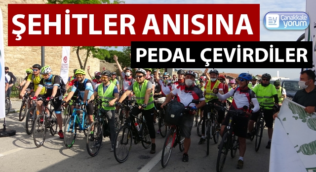 Şehitler anısına pedal çevirdiler